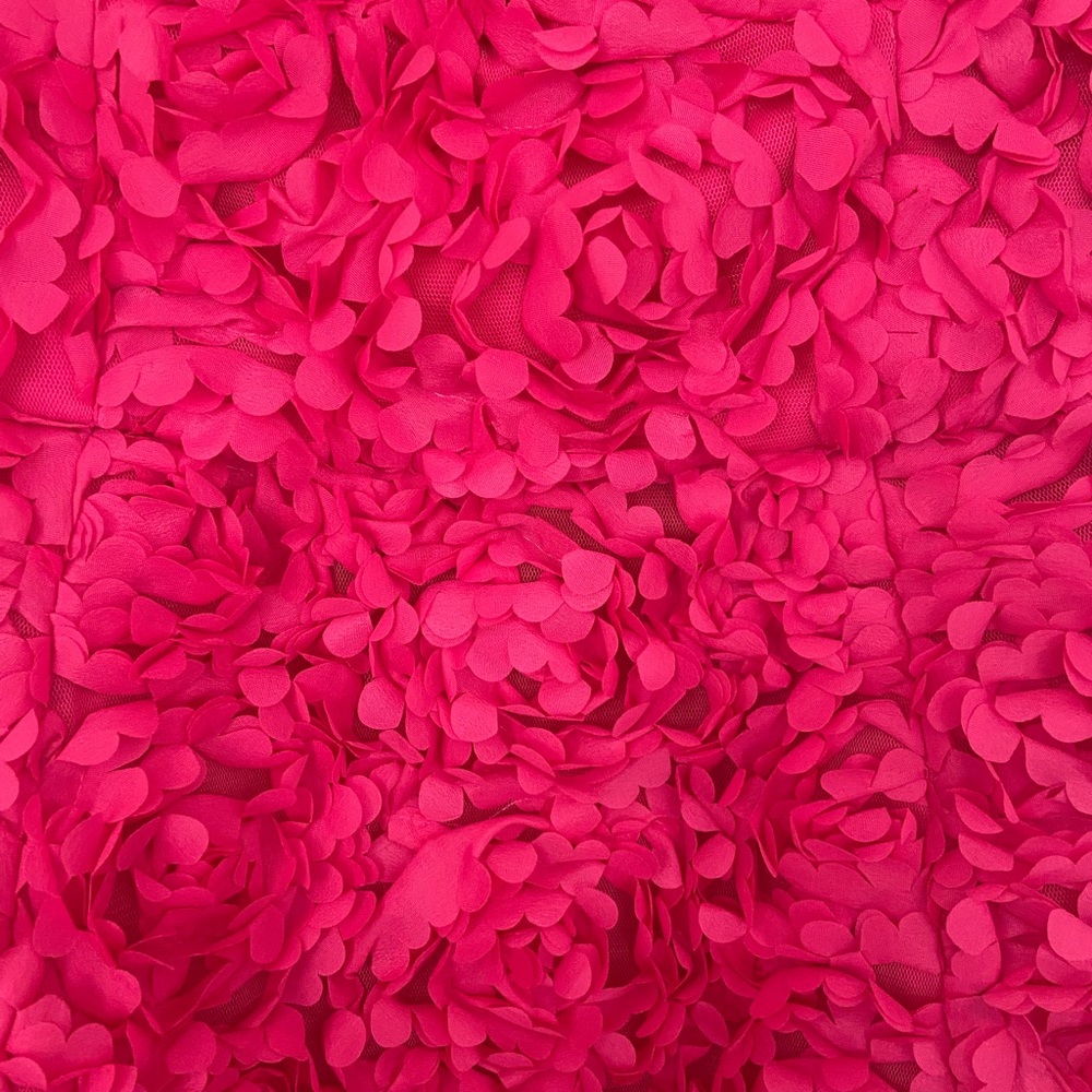 BCBG Strapless 3D Floral Dress - Hot Pink - Picture 7 of 9